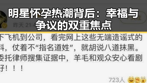明星怀孕热潮背后：幸福与争议的双重焦点